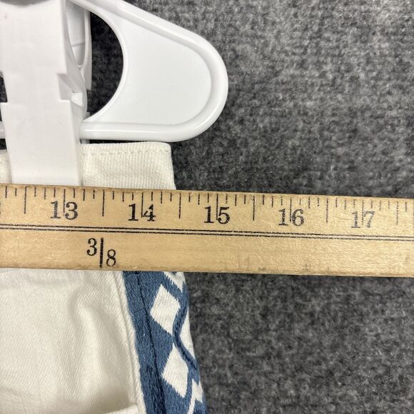 Boston Proper Jeans Womens Size 8 White  Denim Side Stripe Western Boho - Picture 4 of 9